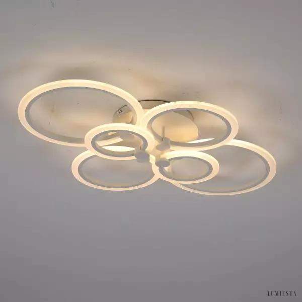 Nowoczesna lampa sufitowa LED w kształcie pierścieni 80 cm