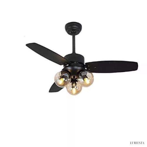 Nowoczesna industrialna lampa sufitowa z wentylatorem