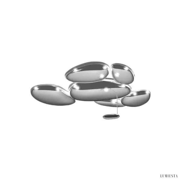 Lampa sufitowa Skydro z chromowanymi akcentami 110 cm