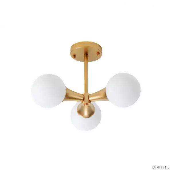 Lampa sufitowa metalowa w stylu Mid Century z globami