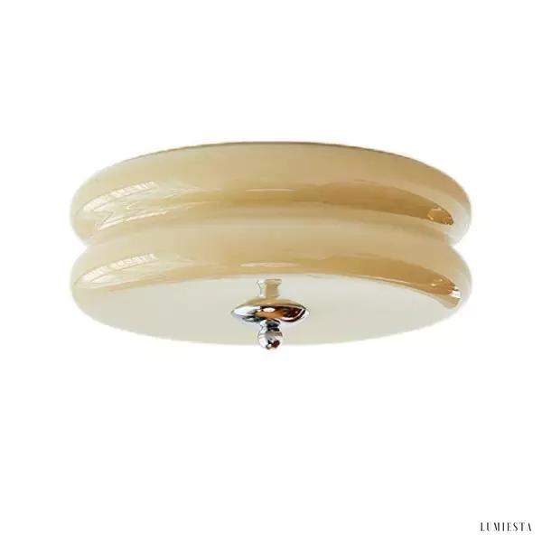Lampa sufitowa w stylu Art Deco, biały/kremowy, platfon Ø32/40cm