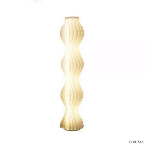 Nowoczesna lampa podłogowa z falistym wzorem LED 173 cm