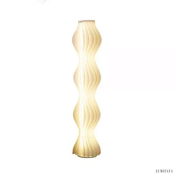 Nowoczesna lampa podłogowa z falistym wzorem LED 173 cm
