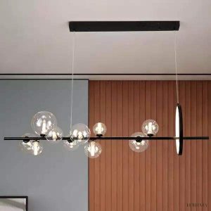 Stamj - Lampa wisząca liniowa z kulami szklanymi nowoczesny design