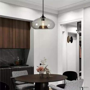 Lampa wisząca Art Deco w skandynawskim stylu szkło 28 cm