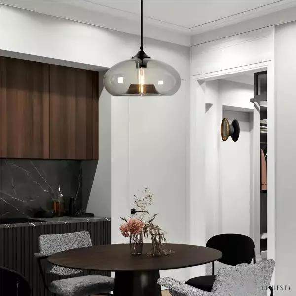 Lampa wisząca Art Deco w skandynawskim stylu szkło 28 cm