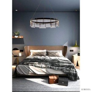 Nowoczesna lampa wisząca Sangium LED z szklanym kloszem