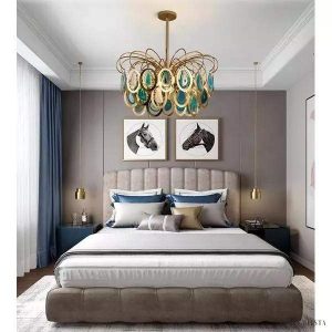 Luksusowa lampa wisząca z agatowymi akcentami