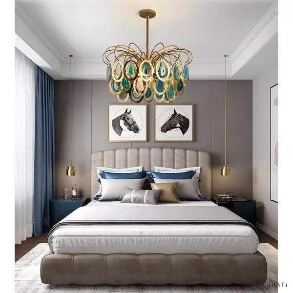 Luksusowa lampa wisząca z agatowymi akcentami