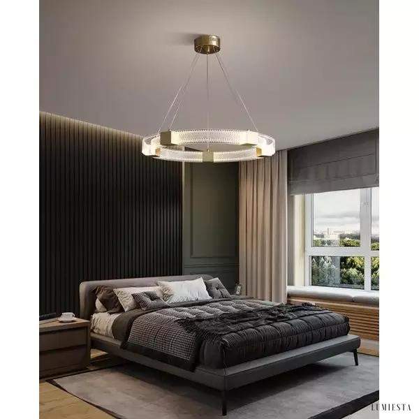 Lampa wisząca LED w kształcie równoległych pierścieni