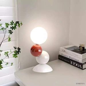 Kolorowa stołowa lampa akrylowa w nowoczesnym stylu