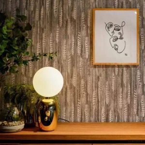 Lampa stołowa Aballs duża w stylu nowoczesnym z szklanym kloszem