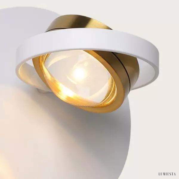 Nowoczesna rotacyjna lampa LED naścienna do sypialni