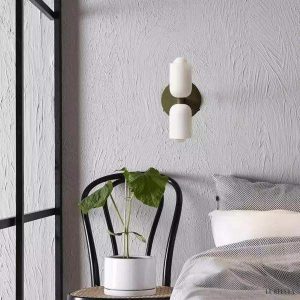 Lampy ścienne Nordyckie szklane dwugłowe w stylu minimalistycznym