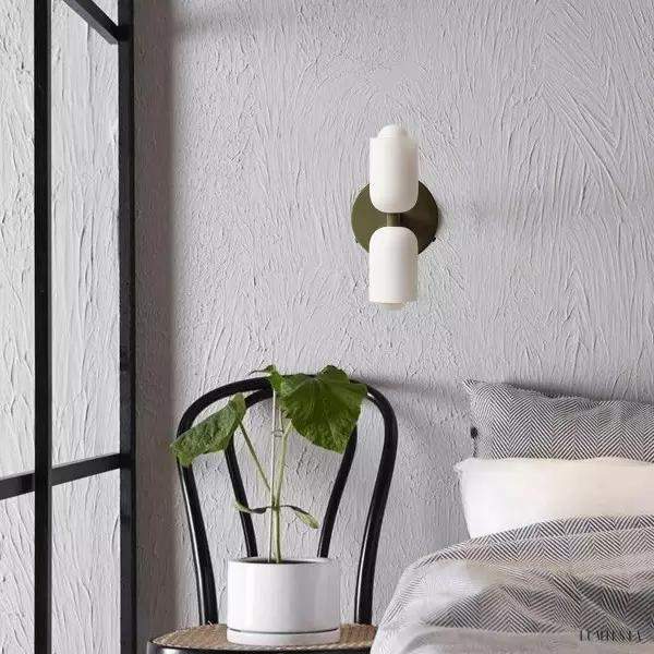 Lampy ścienne Nordyckie szklane dwugłowe w stylu minimalistycznym