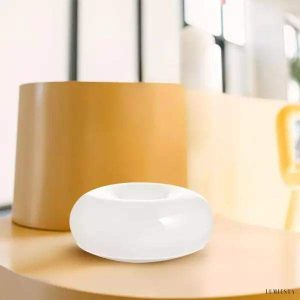 Nowoczesna okrągła lampa stołowa z LED dotykowym w stylu Bauhaus