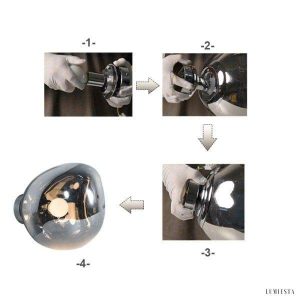 Eloru - Lampa ścienna z eleganckim szkłem w kształcie stopionego szkła, Ø18/28cm