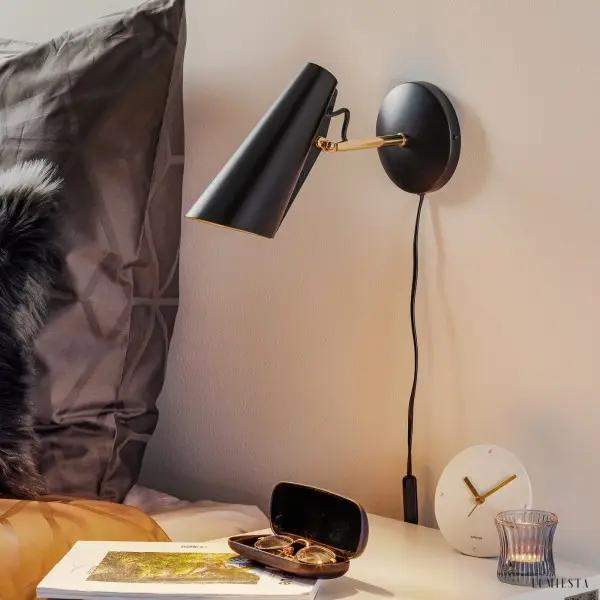 Lampa ścienna Birdy w stylu nowoczesnym kolor czarny