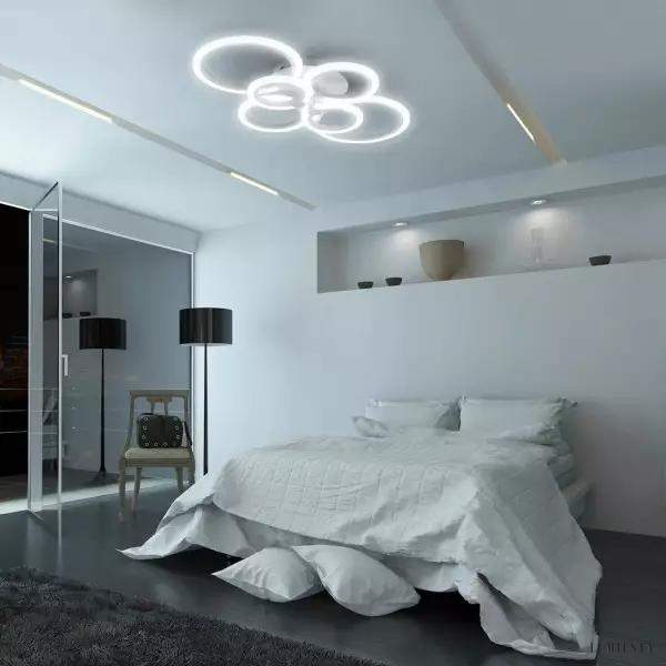 Nowoczesna lampa sufitowa LED w kształcie pierścieni 80 cm