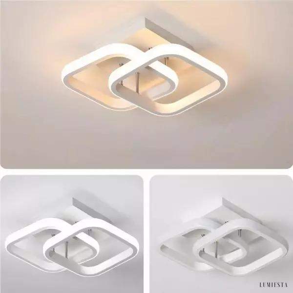 Lampa sufitowa Nordic z geometrycznym wzorem i dimmerem