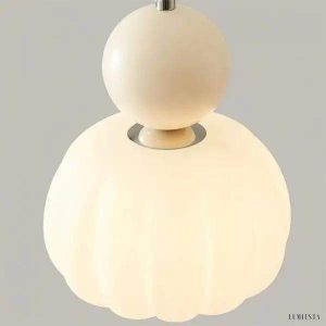 Lampa wisząca Art Deco w kremowym stylu Bauhaus, wielokolorowa, 1-punktowa, Ø16cm