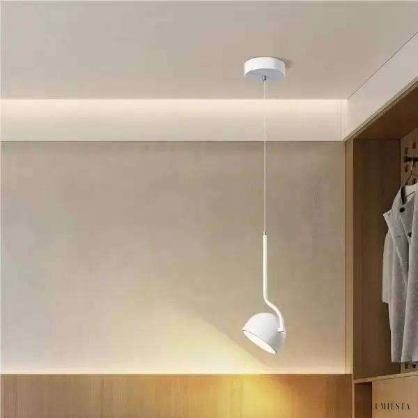 Skandynawska lampa wisząca LED z obrotowym kloszem