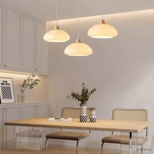 Szklana lampa wisząca dynia nowoczesny design do kuchni