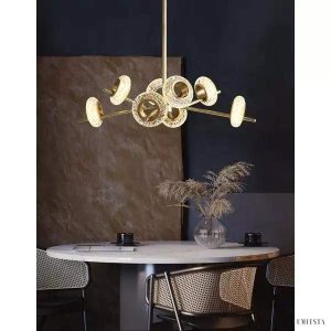 Lampa sufitowa LED z kryształowymi elementami w stylu nowoczesnym