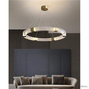 Lampa wisząca LED w kształcie równoległych pierścieni