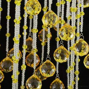 Luksusowa lampa wisząca kryształowa w stylu rotacyjnym