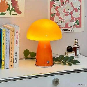 Lampka stołowa w stylu Bauhaus w kształcie grzyba z dimmerem