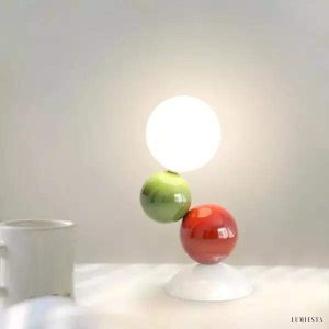 Kolorowa stołowa lampa akrylowa w nowoczesnym stylu