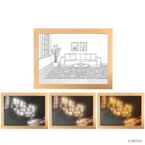 Lampka dekoracyjna z kreatywnym malowaniem styl minimalistyczny