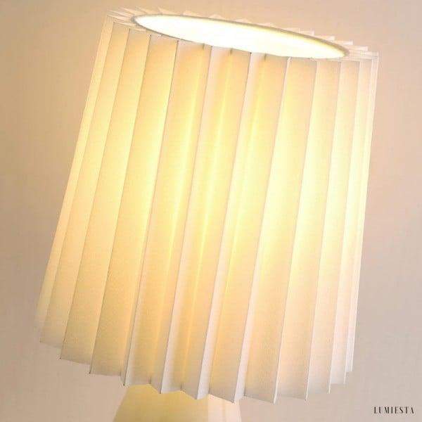 Nowoczesna urocza lampa stołowa plisowana w trzech kolorach