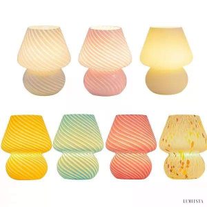 Lampa stołowa w kształcie grzyba w stylu nordyckim