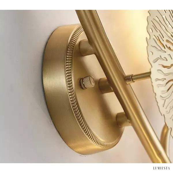 Lampa ścienna LED w kształcie liścia lotosu w stylu vintage