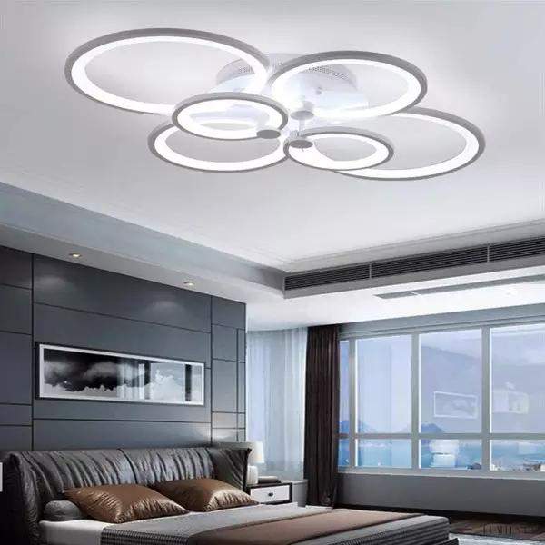 Nowoczesna lampa sufitowa LED w kształcie pierścieni 80 cm