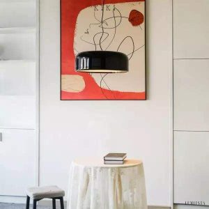 Lampa Wisząca Rosa Nowoczesny Minimalizm Czarny Biały