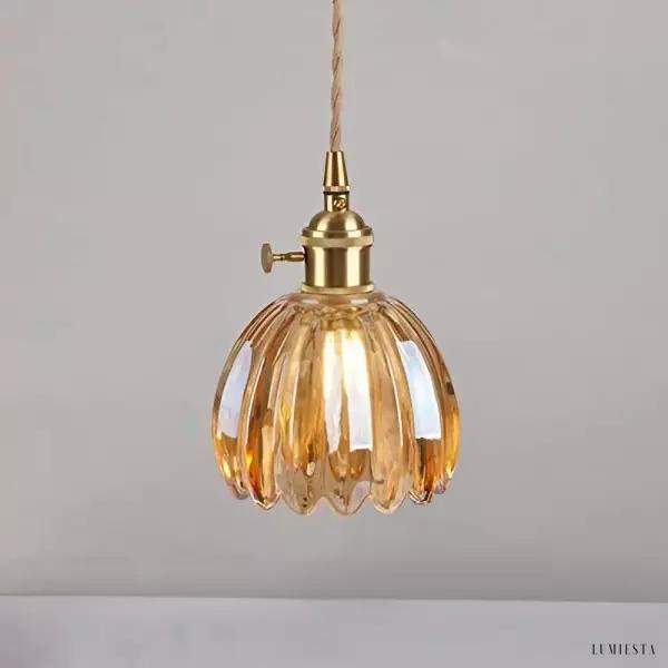 Lampa wisząca w kształcie kwiatu inspirowana japonią