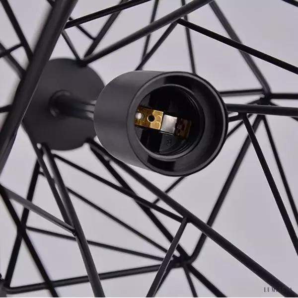 Wisząca lampa z klatką w stylu retro