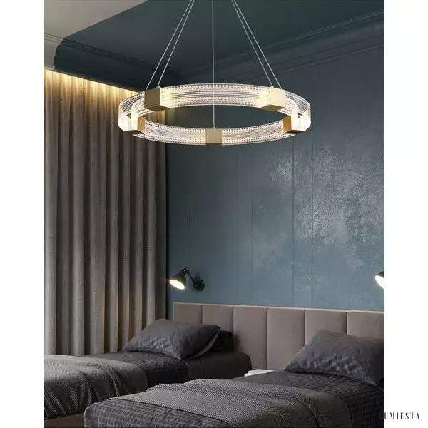 Lampa wisząca LED w kształcie równoległych pierścieni