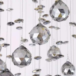 Luksusowa lampa wisząca kryształowa w stylu rotacyjnym