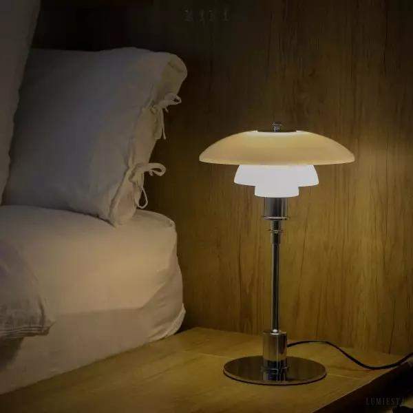 Lampa stołowa w stylu duńskim z wielowarstwowymi kloszami