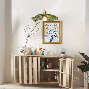 Szklana lampa wisząca retro Lotus z przezroczystym kloszem