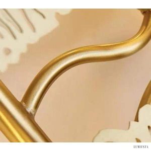 Lampa ścienna LED w kształcie liścia lotosu w stylu vintage