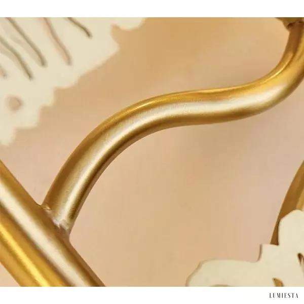 Lampa ścienna LED w kształcie liścia lotosu w stylu vintage