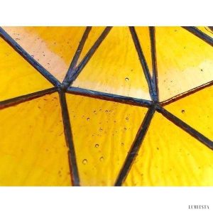 Lampa wisząca vintage z ręcznie robionymi szklanymi kloszami