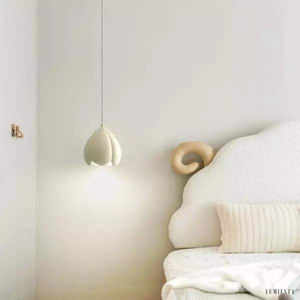 Lampa Wisząca Kwiatowa w Stylu Francuskim z Pąkami