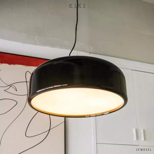 Lampa Wisząca Rosa Nowoczesny Minimalizm Czarny Biały