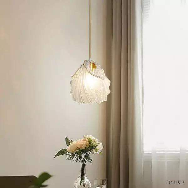 Nowoczesna lampa wisząca muszla Seashell Pearl do salonu